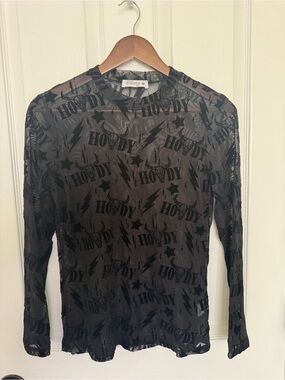 Women’s Black Mesh with velvet designs